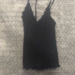 Free People Black Textured Camisole